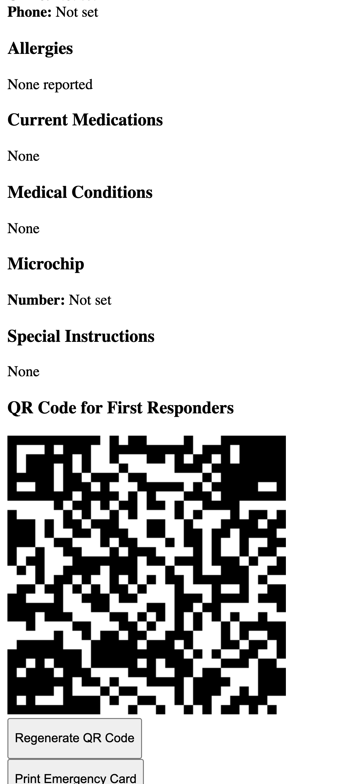 Dog Emergency Premium feature detail